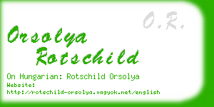 orsolya rotschild business card